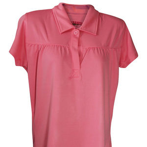 Women's Hot Pink Short Cap Sleeve Golf/Polo Shirt